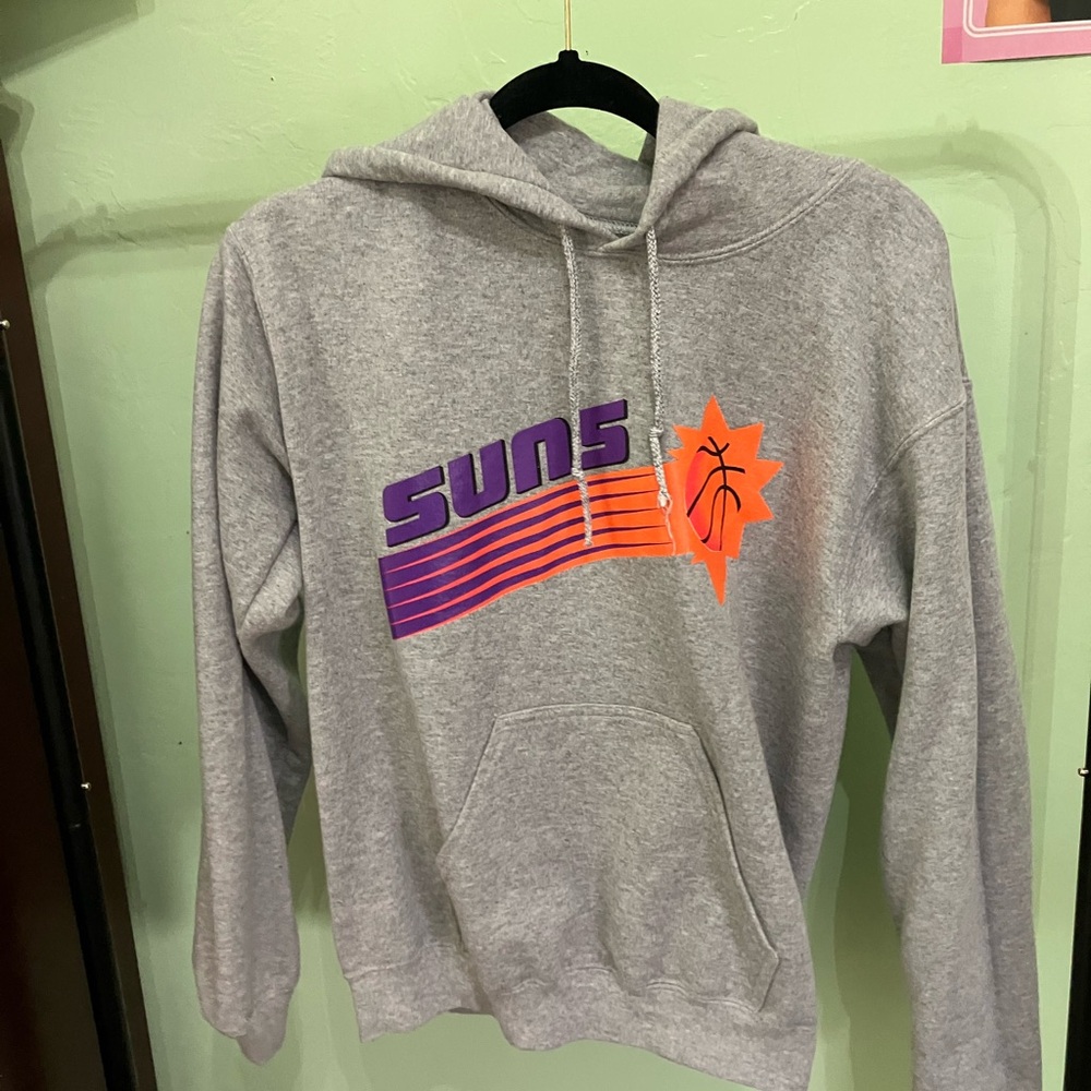 Gray Suns Hoodie with Purple and Orange Logo